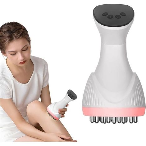 (Blanc)Masseur, Masseur Électrique 4 en 1 pour Pieds, Jambes et Corps – Chauffage, Vibration et Soulagement Musculaire (1/5)