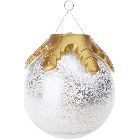 Weihnachtskugel, vorinstallierter 6-Stunden-Timer, Lichterkette – Gold (1/2)