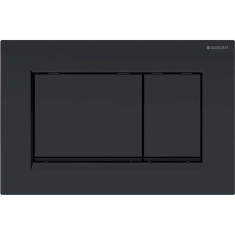 PLACCA DI COPERTURA 2 TASTI SIGMA 30 GEBERIT Nero Opaco bordo inf. Nero