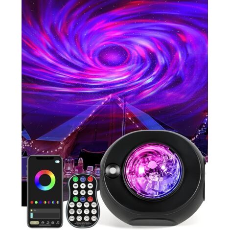 Projecteur Ciel Etoile, Veilleuse Enfants Projecteur de Galaxies avec Télécommande et APP Projecteur Étoilé Musique de Haut-Parleur Projecteur de Ciel Nocturne pour Decoration Chambre Fêtes