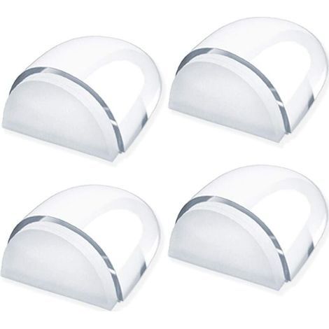 Topes de puerta, [Juego de 4] Topes y protectores de puerta transparentes, Topes de puerta adhesivos para suelos y parquet, Protectores de puerta para la protección de puertas y paredes (1/4)