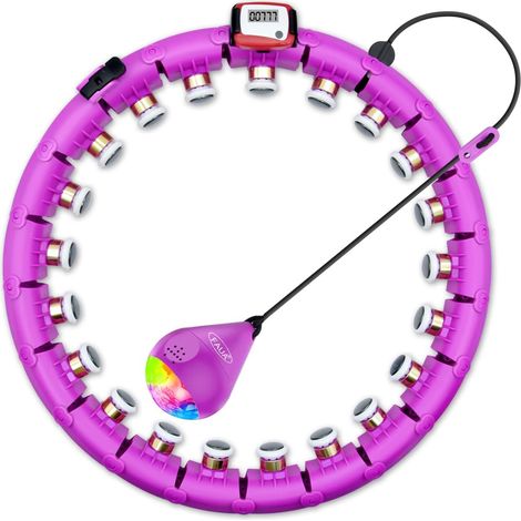 Fitness Hoop with Counter, Smart Hoola Hoop Will Not Fall 24 Movable and Adjustable Smart Hoop Fitness for Weight Loss and Fitness (1/5)