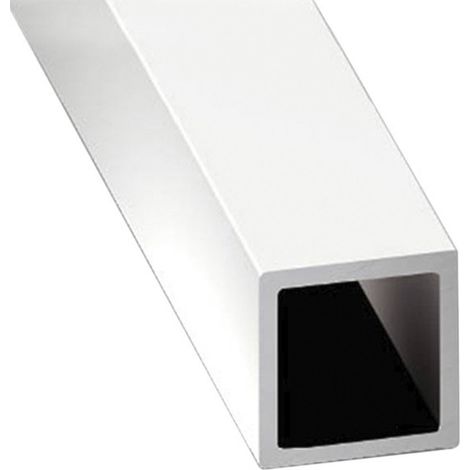 Perfil de Aluminio Blanco - Tubo cuadrado - x3 unds - 2'10m  16 mm -