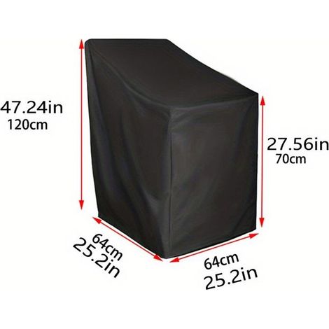 Une housse imperméable pour mobilier de jardin, compatible avec les tables et chaises de jardin, mesurant 64 x 64 x 70/120 cm. (1/3)