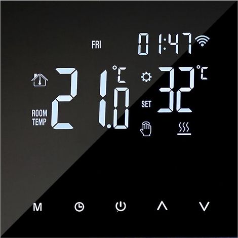 WIFI Smart Heating Thermostat Digital Temperature Controller Mobile Phone APP Control Touchscreen LC