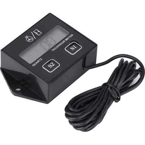 Compteur numérique LCD Tachymètre Régime Moteur Heure Testeur RPM pour Motocyclette 2/4 Temps Essence (1/5)