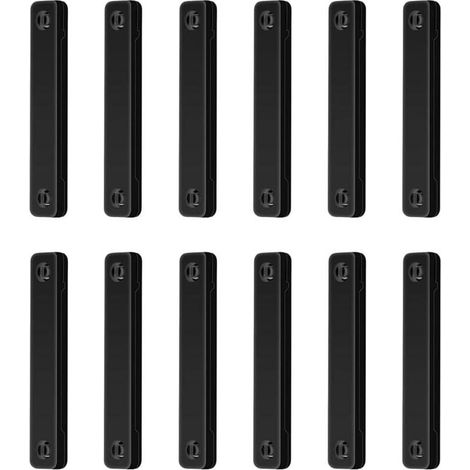 Confezione da 12 clip adesive per zanzariere – Strisce magnetiche per finestre – Installazione senza segni e senza foratura – Per tende oscuranti in doccia – Magnete da parete per casa e ufficio (1/4)