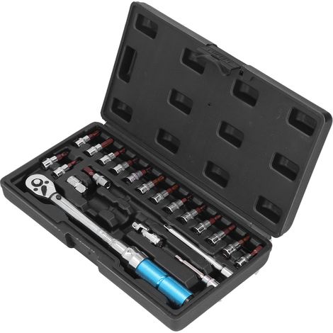 Jeu de clés dynamométriques, outils de réparation de vélos préréglés, réglables dans les deux sens, 1/4 pouce, 5-25 N.m ZTY-21