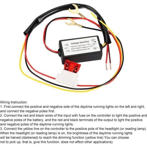 pz Controller LED per auto Luci diurne automatiche DRL Accensione/Spegnimento Controller impermeabile 12-18V Ricambi auto Controller luci diurne a LED (1/4)