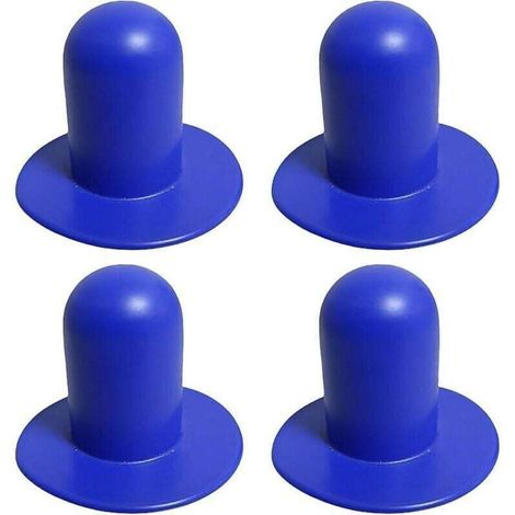Lot de 4 bouchons muraux de piscine - Pièces de rechange - Filtre de piscine hors sol - Filtre de pompe - Bouchon de trou compatible avec Intex et Bestway (bleu) (1/4)