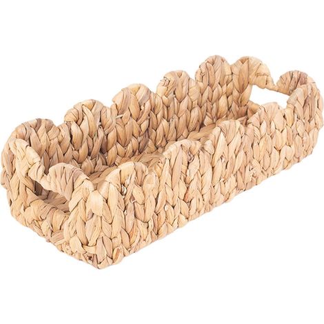 Panier à papier toilette tressé la main avec bords festonnés et (1/5)