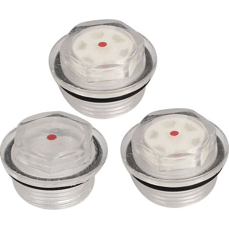 Niveau d'huile Compresseur d'air Jauge Bouchon Voyant d'Huile Indicateur Vue Verre Filetage Mâle 27mm 3Pcs Transparent (1/2)