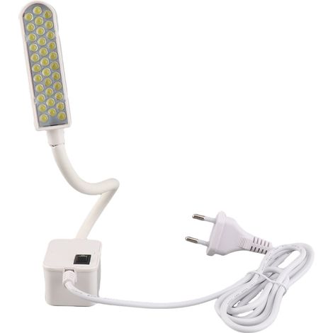 Lampe pour machine à coudre 33 LED, éclairage orientable à 360°, flexible métallique, fixation magnétique, prise UE 110-240 V (1/5)