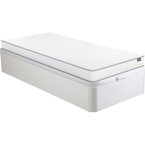 Set 90 x 190 cm rete contenitore Bianco + materasso schiuma sp. 12 cm  - ASTYANAX II di YSMÉE