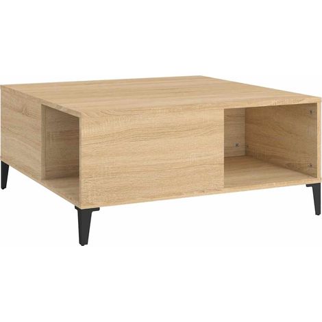 Maison Exclusive - Couchtisch Sonoma-Eiche 80x80x36,5 cm Holzwerk (1/5)