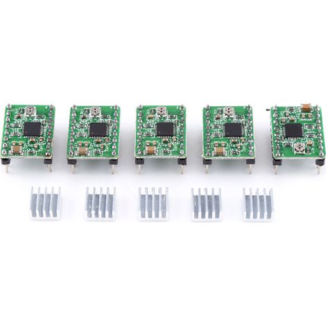 Carte contrôleur RAMPS 1.4 pour imprimante 3D R3 + A4988 avec dissipateur thermique et kit de câbles USB (1/5)