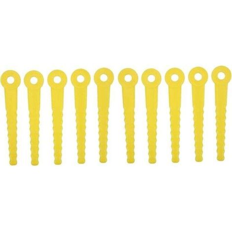50 piezas de cuchillas de plástico de repuesto, cuchilla de plástico para cortacésped, cabezal de corte ABS L100 para cortacésped de 8 mm -Crezuo