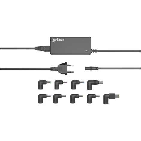 [NEUWERTIG] B-Ware Manhattan Notebook Netzteil Laptop Netzteil Universal Schwarz 9 Adapter 65 W Ac