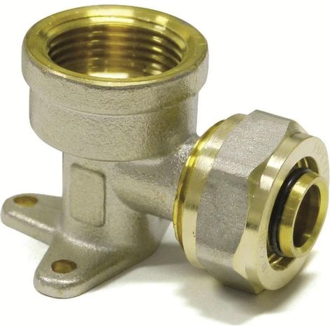 Racor pared 16mm, codo pared 1/2 pulgada, racor rosca hembra 16mm, 16 x 2 - 1/2" IG (1/3)