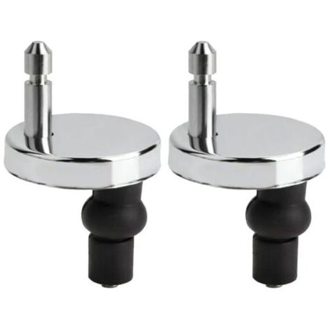 Lot de 2 fixations abattant WC – Acier inoxydable et caoutchouc – Résistance à la rouille – Installation rapide et facile (1/5)