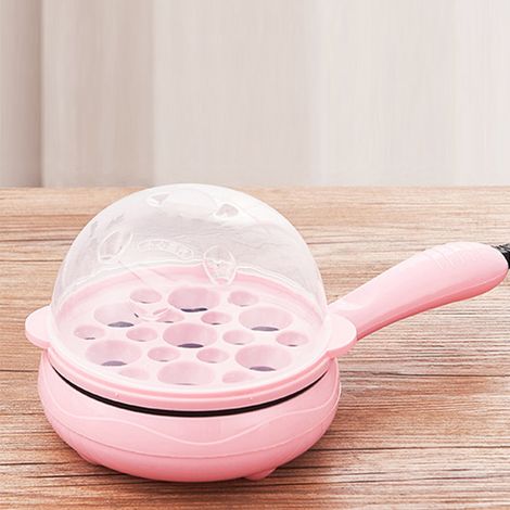 Multifunktionaler 2-in-1-Eierkocher: Antihaft-Eierpfanne, Eierkocher mit automatischer Abschaltfunktion für Zuhause und Studentenwohnheim (Pink). (1/5)