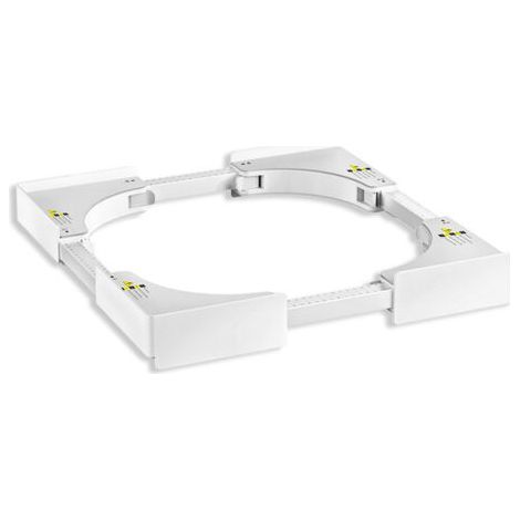 Kit de Superposition Universel, Support de Connexion Lave-Linge Sèche-Linge, Kit D’empilage pour Laver avec Sangles à Cliquetinge, taille réglable (49.5-72cm) blanc (1/4)