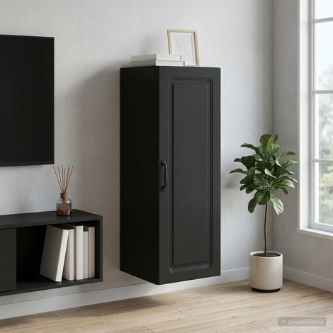 vidaXL Armoire Murale Noir 33 x 34,5 x 90 cm Bois d'ingénierie (1/5)