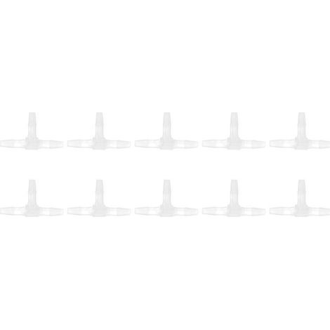10 Pièces Raccord en T Plastique 3 Voies Résistant Pression Température 1/2 Embout Barbelé (1/5)