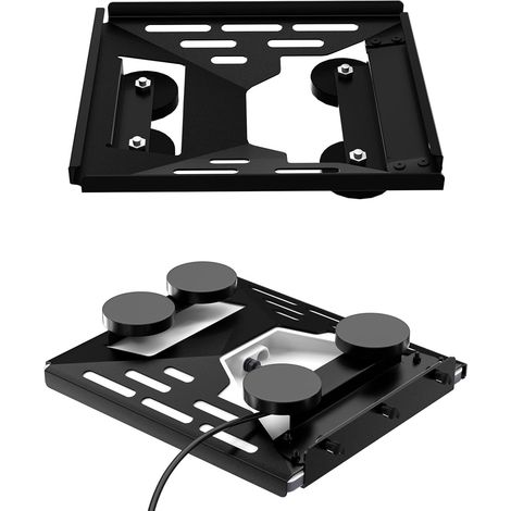 Support magnétique V4 pour camping-car, corps de montage sur cadre de toit miniature en acier inoxydable, ventouse magnétique noire de 66 mm (1/5)