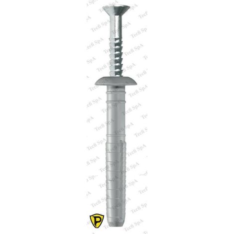 Tassello a battuta in nylon per cartongesso con testa a fungo 200 pz da 6X35 mm (1/4)