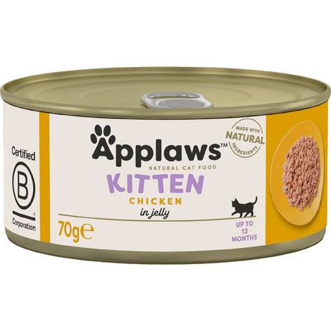 Applaws Premium Cibo Umido per Gattini 100% Naturale Junior Pollo 24x70g (1/4)