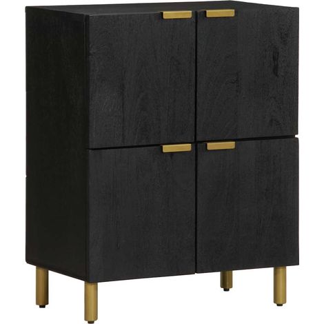 Sideboard Schwarz 60x33x75 cm Holzwerkstoff