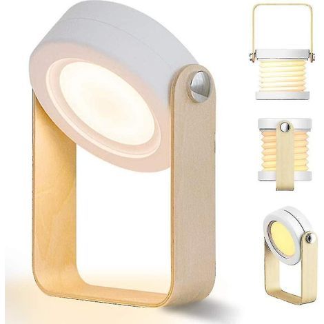 Lampe de chevet LED, veilleuse vintage tactile à intensité variable, 3 modes d'éclairage, pliable (1/3)