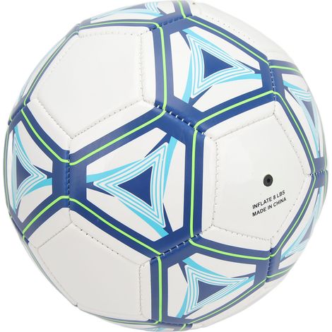 Ballon de football taille 5 en PVC pour adultes, anti-éclatement et anti-fuite, bleu et blanc. (1/5)