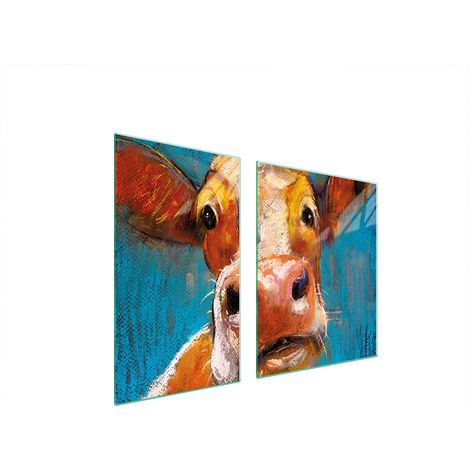 Glasplatte und Schneidebrett 100x52 Kuh (1/5)