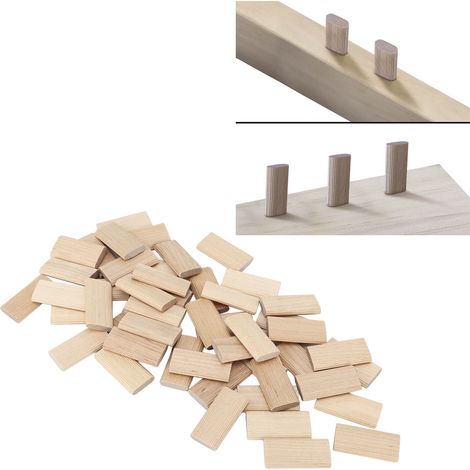 Bouchon en bois de hêtre à tenon domino 640 mm, connecteur pour l'assemblage de meubles en bois (1/5)