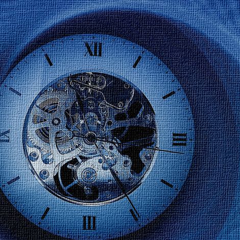 TIME Abstraction - Tableau Canvas sur châssis en bois - Dimension : 140x100 cm (1/5)