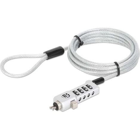 Candado para portátil Manhattan 440301 acero resistente combinación (1/3)