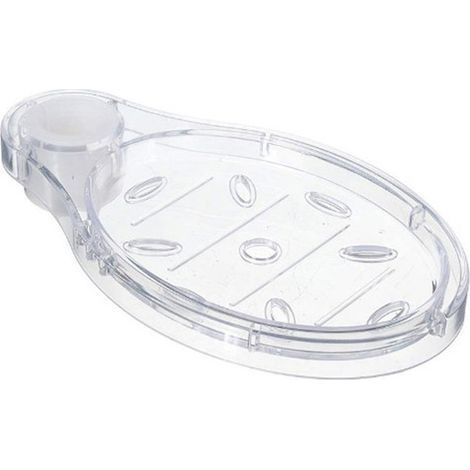 Boîte à savon en plastique, porte-savon en plastique, barre de douche coulissante, support de rangement Transparent, 1 pièce, 22mm (1/5)