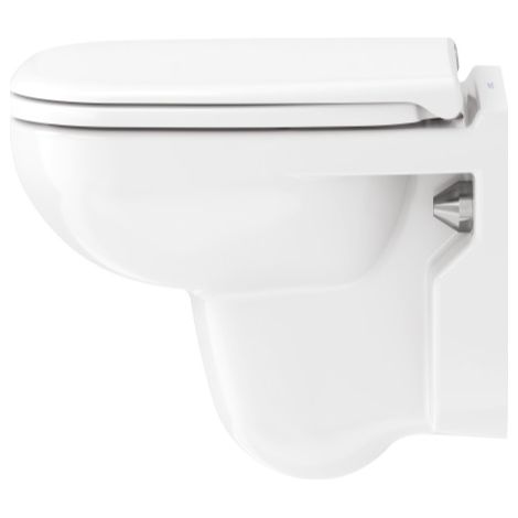 Siège de WC Duravit D-Code, charnières en plastique, avec