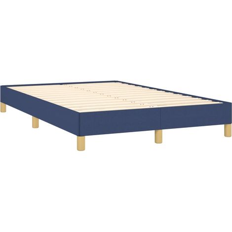 vidaXL Cadre de lit sans matelas bleu 120x190 cm tissu (1/5)