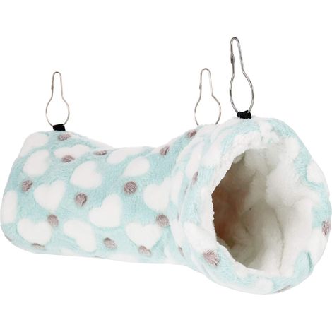 Hanging Tunnel For Small Animals, 50 x 15 cm Hanging Hamster toys, Sugar Glider Hammock Cage Accessories Bedding for Chinchilla Ferret Squirrel Guinea Pig Rat Playing Sleeping (green)