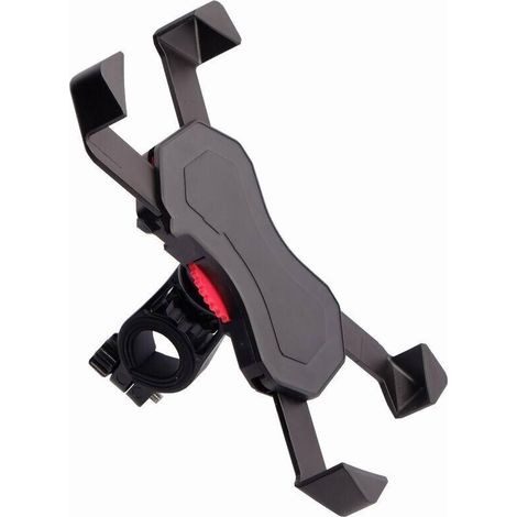 Supporto universale per smartphone da bicicletta: robusta staffa in alluminio, compatibile con tutti i modelli, regolabile a 360°, fornito con accessori.