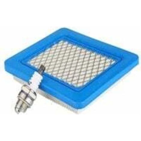 Pair Lntyq Filtre à Air Tondeuse Bougie pour Briggs & Stratton Moteurs Série 625 650 675 491588 399959 491588S Wolf 2058411 Honda GCV Accessoires (Filtres à air & Bougie) (1/4)