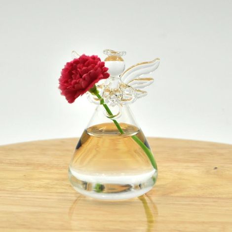 Vase à Fleurs En Verre Plantes Hydroponiques Vase Bottl Container Home Decor Angel (1/5)