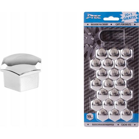 Tapones de pernos cromados de 19 mm