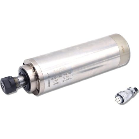 Kit de moteur de broche sans balais CNC 2.2KW 80MM ER20 CNC broche moteur 24000 tr/min AC broche 4 roulement Machine broche refroidissement par eau gravure fraisage broche ( Color : 2.2kw 80mm , Size (1/5)