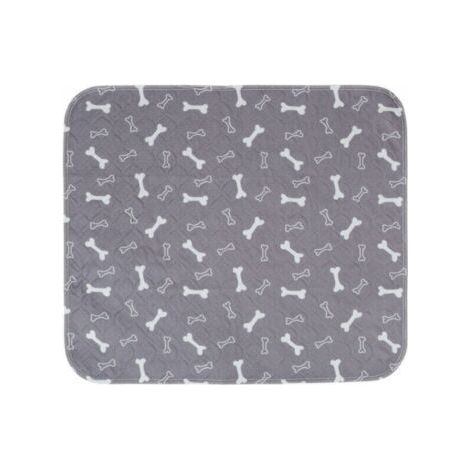 Lot de 1 tapis de dressage pour chien, lavables, réutilisables, super absorbants, anti-fuites, antidérapants, pour chats et chiens - M:80x70CM - Gris (1/5)