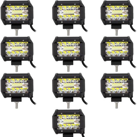 Barra de luz de 6000 lúmenes, diseño resistente a la intemperie, 10 focos. (1/2)
