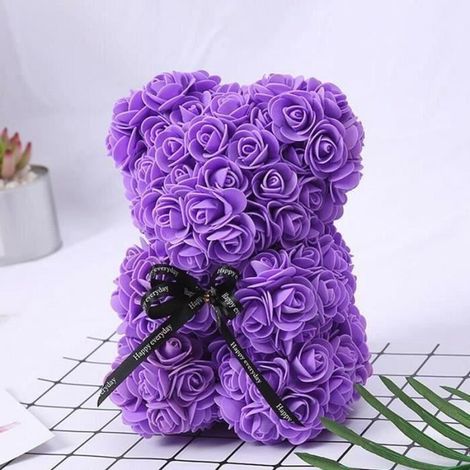 Rose Flower Saint Valentin Ours Des Rose pour Cadeau d'anniversaire, Cadeau de la Saint-Valentin, Décoration de Mariage w798 (1/3)